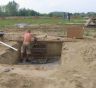 2012.július 25:oszlopok alapjának vasalása és betonozása
